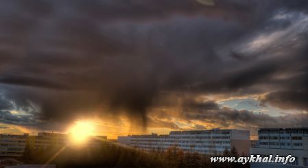 Закат перед градом